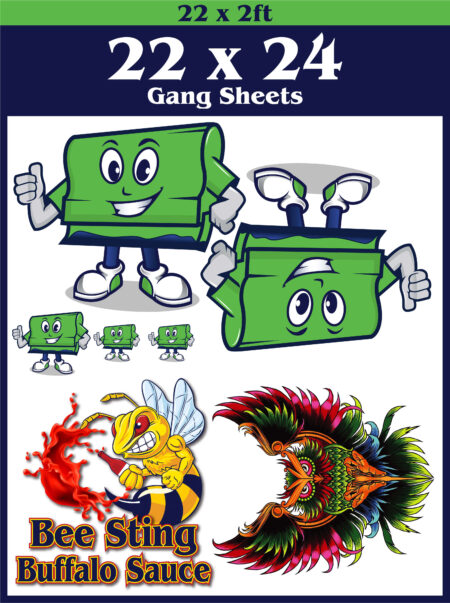 22 x 24 gang sheets